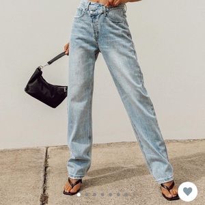 Princess Polly Holly Asymmetrical Jeans